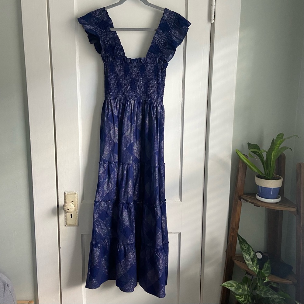 NWT Hill House Maxi Nap Dress Blue Sparkle